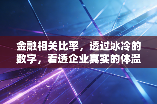金融相关比率，透过冰冷的数字，看透企业真实的体温与脉搏