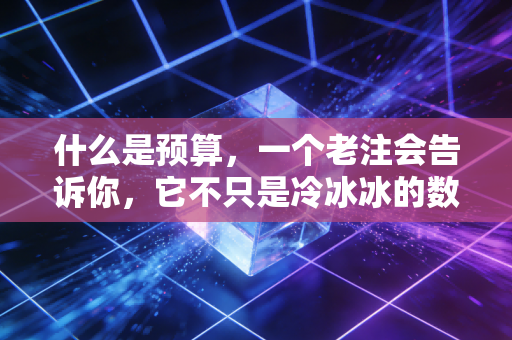 什么是预算,一个老注会告诉你,它不只是冷冰冰的数字游戏