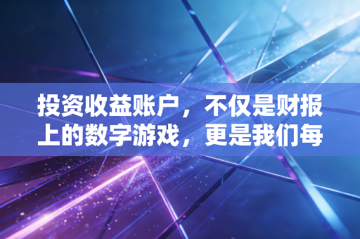投资收益账户，不仅是财报上的数字游戏，更是我们每个人生活的财富晴雨表