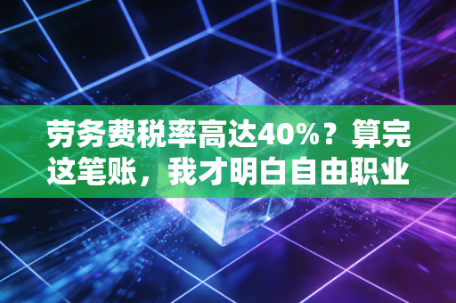 劳务费税率高达40%?算完这笔账,我才明白自由职业者的痛