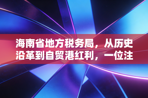 海南省地方税务局，从历史沿革到自贸港红利，一位注会眼中的税务生态变迁