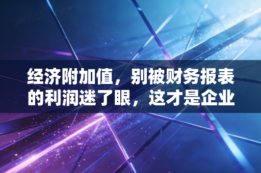 经济附加值，别被财务报表的利润迷了眼，这才是企业真实的造血能力