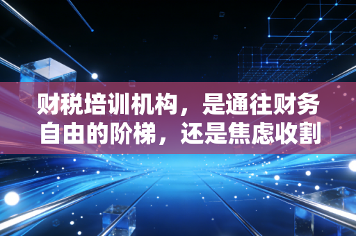 财税培训机构，是通往财务自由的阶梯，还是焦虑收割的镰刀？