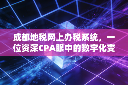 成都地税网上办税系统，一位资深CPA眼中的数字化变革与办税实战心得