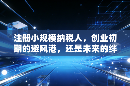 注册小规模纳税人,创业初期的避风港,还是未来的绊脚石?