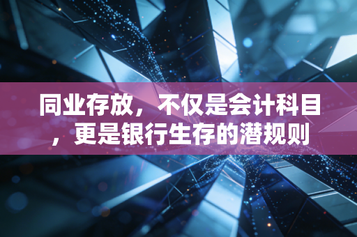 同业存放，不仅是会计科目，更是银行生存的潜规则