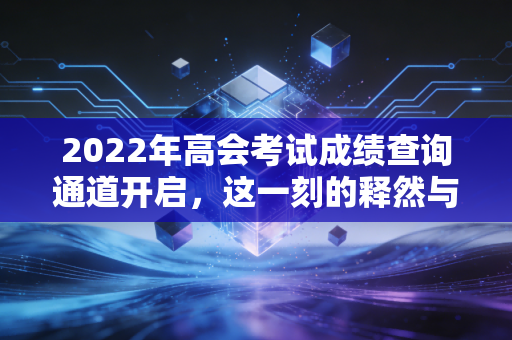 2022年高会考试成绩查询通道开启，这一刻的释然与焦虑，是财务人进阶的必经之路