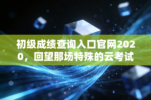 初级成绩查询入口官网2020,回望那场特殊的云考试,聊聊会计人的起点与远方