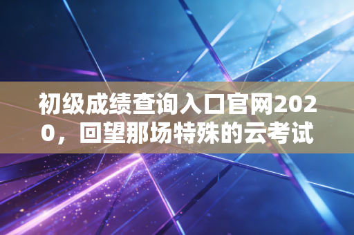 初级成绩查询入口官网2020，回望那场特殊的云考试，聊聊会计人的起点与远方