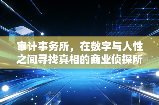 审计事务所,在数字与人性之间寻找真相的商业侦探所