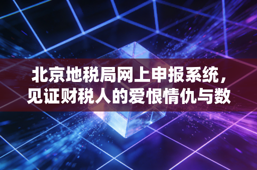 详细阅读:北京地税局网上申报系统,见证财税人的爱恨情仇与数字化变革 北京地税局网上申报系统,见证财税人的爱恨情仇与数字化变革
