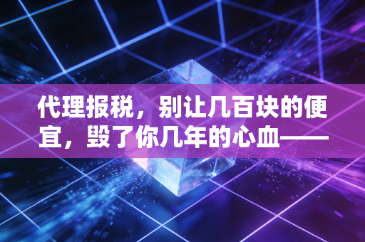 详细阅读:代理报税,别让几百块的便宜,毁了你几年的心血——一位老会计的真心话 代理报税,别让几百块的便宜,毁了你几年的心血——一位老会计的真心话