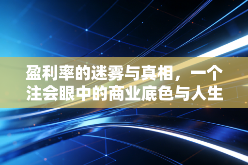 盈利率的迷雾与真相，一个注会眼中的商业底色与人生账本