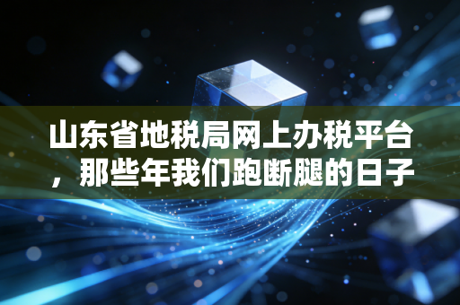 山东省地税局网上办税平台，那些年我们跑断腿的日子，终于一去不复返了