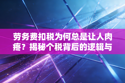 劳务费扣税为何总是让人肉疼?揭秘个税背后的逻辑与省钱之道
