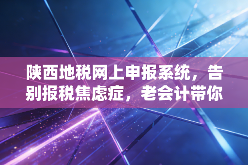 陕西地税网上申报系统,告别报税焦虑症,老会计带你解锁高效申报的正确姿势