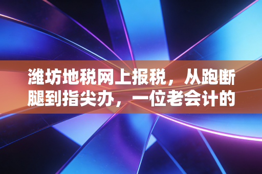 潍坊地税网上报税，从跑断腿到指尖办，一位老会计的数字化进阶实录