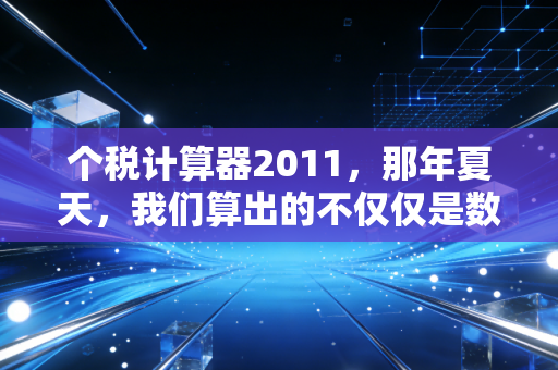 个税计算器2011，那年夏天，我们算出的不仅仅是数字