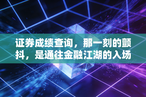 证券成绩查询,那一刻的颤抖,是通往金融江湖的入场券