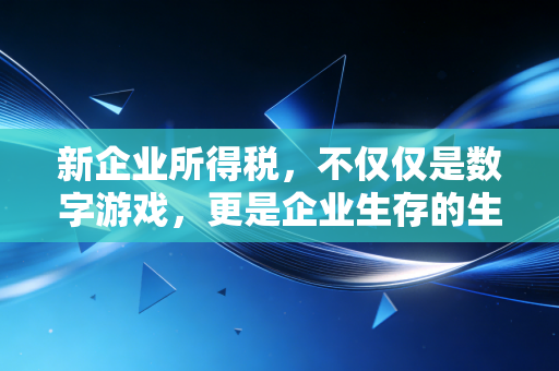 新企业所得税，不仅仅是数字游戏，更是企业生存的生死簿