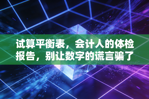 试算平衡表，会计人的体检报告，别让数字的谎言骗了你