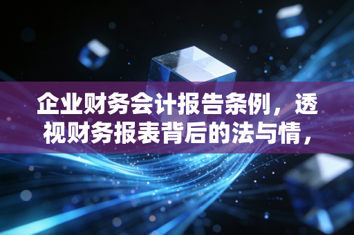 企业财务会计报告条例,透视财务报表背后的法与情,一位注会人的深度解读