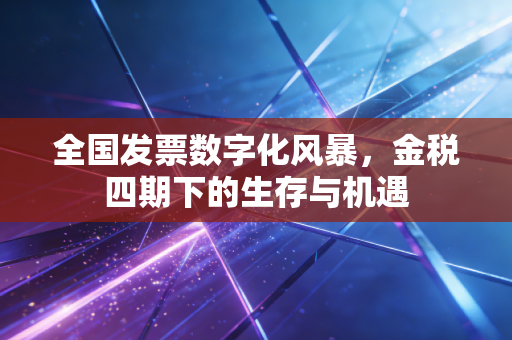 全国发票数字化风暴，金税四期下的生存与机遇