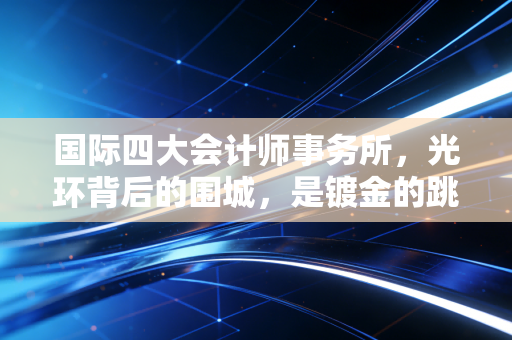 国际四大会计师事务所,光环背后的围城,是镀金的跳板还是青春的粉碎机?