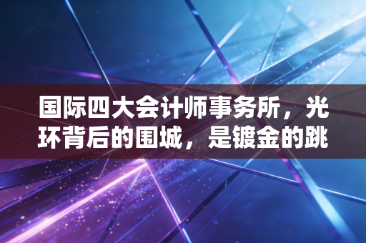 国际四大会计师事务所，光环背后的围城，是镀金的跳板还是青春的粉碎机？