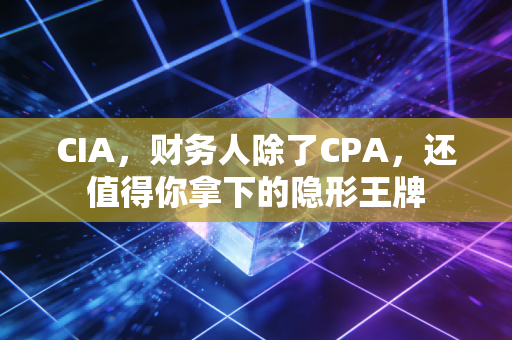 CIA，财务人除了CPA，还值得你拿下的隐形王牌