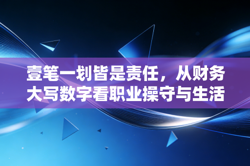 壹笔一划皆是责任，从财务大写数字看职业操守与生活智慧
