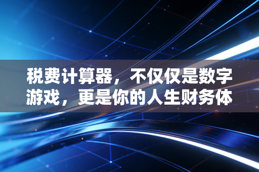 税费计算器,不仅仅是数字游戏,更是你的人生财务体检表