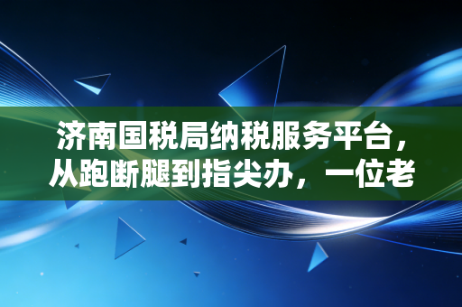 济南国税局纳税服务平台,从跑断腿到指尖办,一位老会计的数字化蜕变感悟