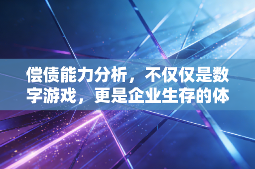 偿债能力分析，不仅仅是数字游戏，更是企业生存的体温计