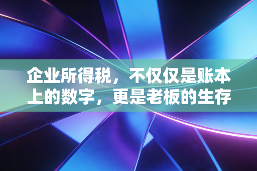 企业所得税，不仅仅是账本上的数字，更是老板的生存哲学
