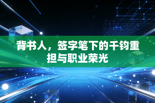 背书人，签字笔下的千钧重担与职业荣光