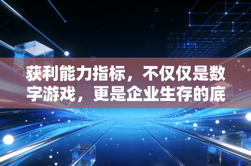 获利能力指标，不仅仅是数字游戏，更是企业生存的底层逻辑