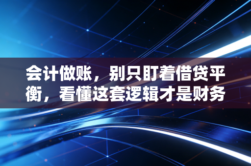 会计做账,别只盯着借贷平衡,看懂这套逻辑才是财务人的护城河