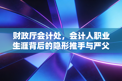 财政厅会计处，会计人职业生涯背后的隐形推手与严父慈母