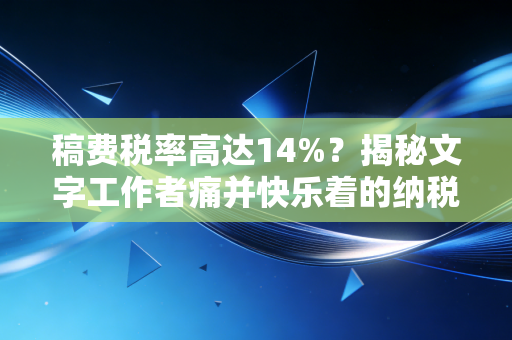 稿费税率高达14%？揭秘文字工作者痛并快乐着的纳税真相与节税智慧