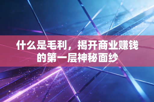 什么是毛利，揭开商业赚钱的第一层神秘面纱