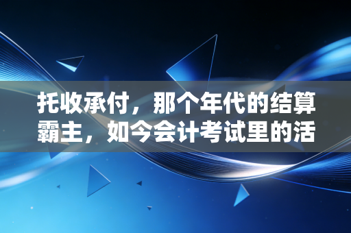 托收承付，那个年代的结算霸主，如今会计考试里的活化石