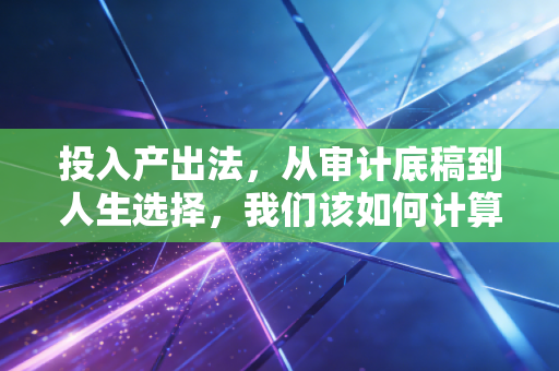 投入产出法，从审计底稿到人生选择，我们该如何计算得失？