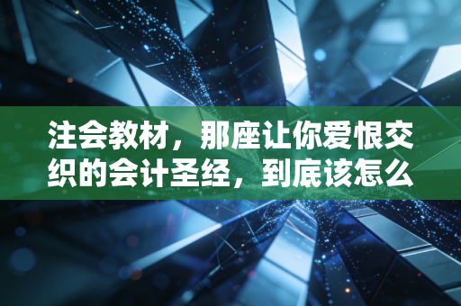 注会教材，那座让你爱恨交织的会计圣经，到底该怎么读？