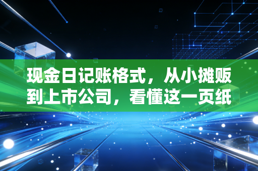 现金日记账格式,从小摊贩到上市公司,看懂这一页纸就懂了经营命脉