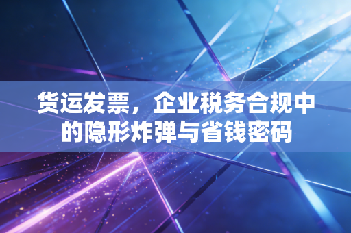 货运发票，企业税务合规中的隐形炸弹与省钱密码