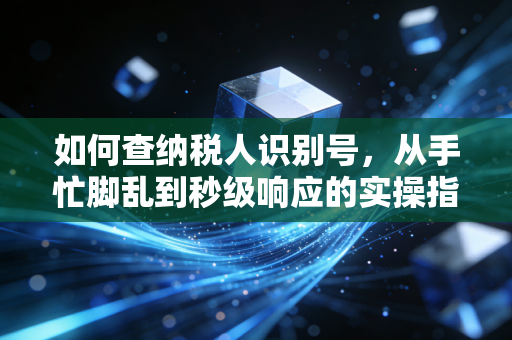 如何查纳税人识别号，从手忙脚乱到秒级响应的实操指南
