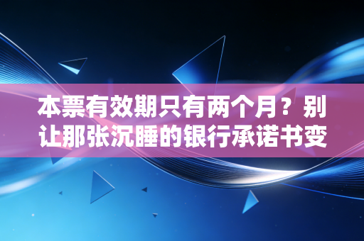 本票有效期只有两个月?别让那张沉睡的银行承诺书变成废纸