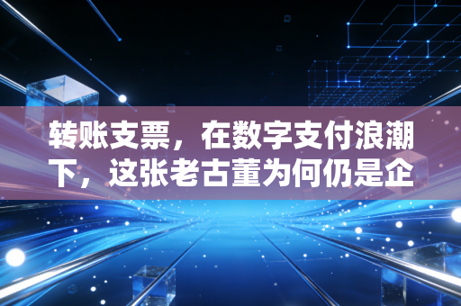 转账支票，在数字支付浪潮下，这张老古董为何仍是企业资金的定海神针？