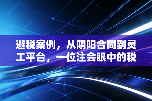 避税案例，从阴阳合同到灵工平台，一位注会眼中的税务迷途与救赎